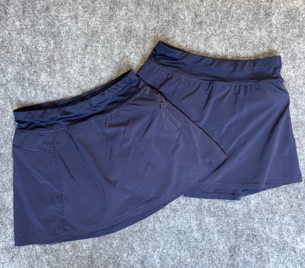 All in Motion Girls XL 14/16 Lot of 2 Navy Blue Athletic Tennis School Skorts